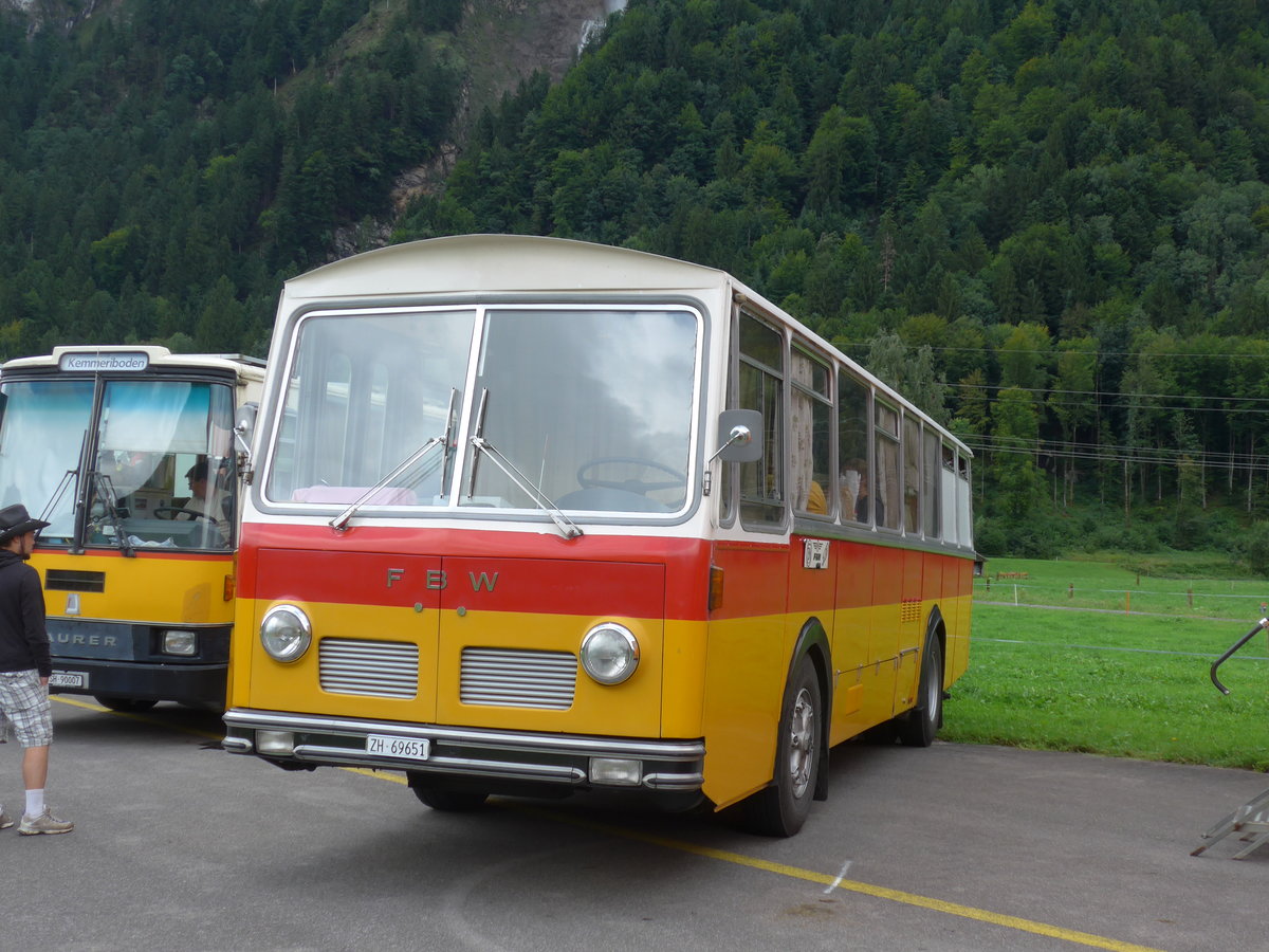 (183'555) - Tr�b, Oberrieden - Nr. 12/ZH 69'651 - FBW/R&J (ex Ryffel, Uster Nr. 12) am 19. August 2017 in Unterbach, Rollfeld
