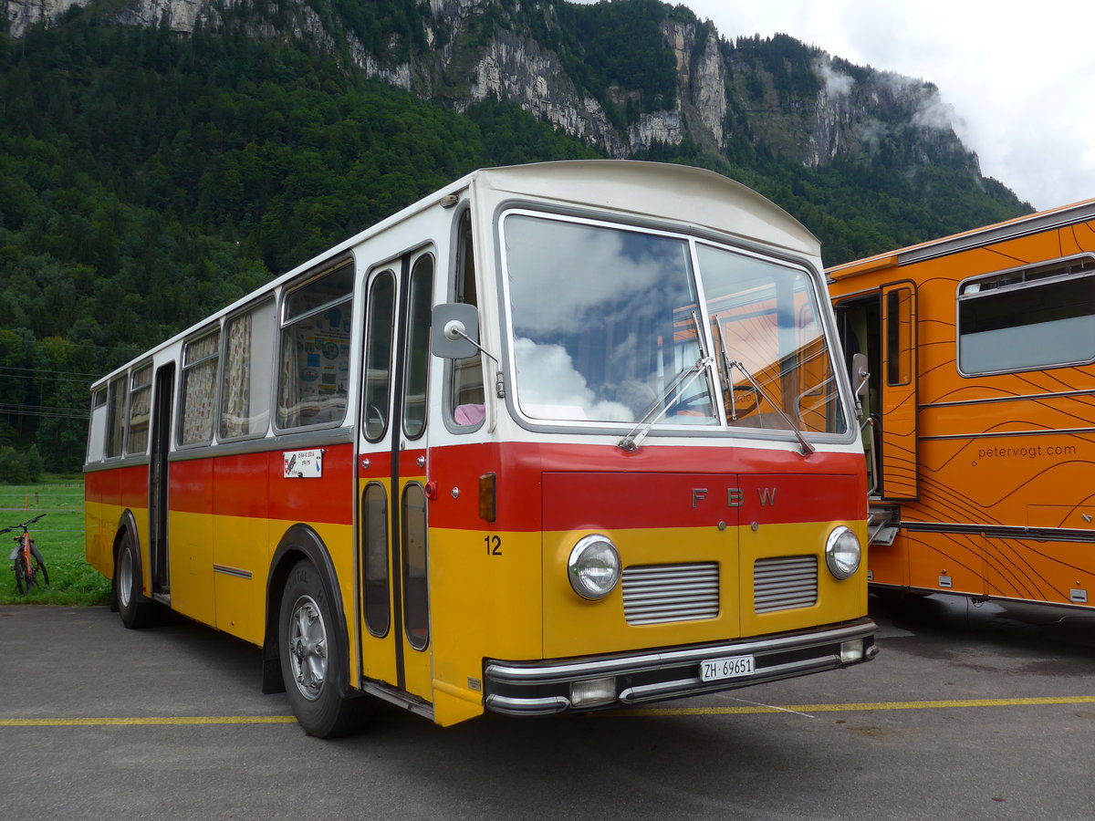 (183'557) - Tr�b, Oberrieden - Nr. 12/ZH 69'651 - FBW/R&J (ex Ryffel, Uster Nr. 12) am 19. August 2017 in Unterbach, Rollfeld