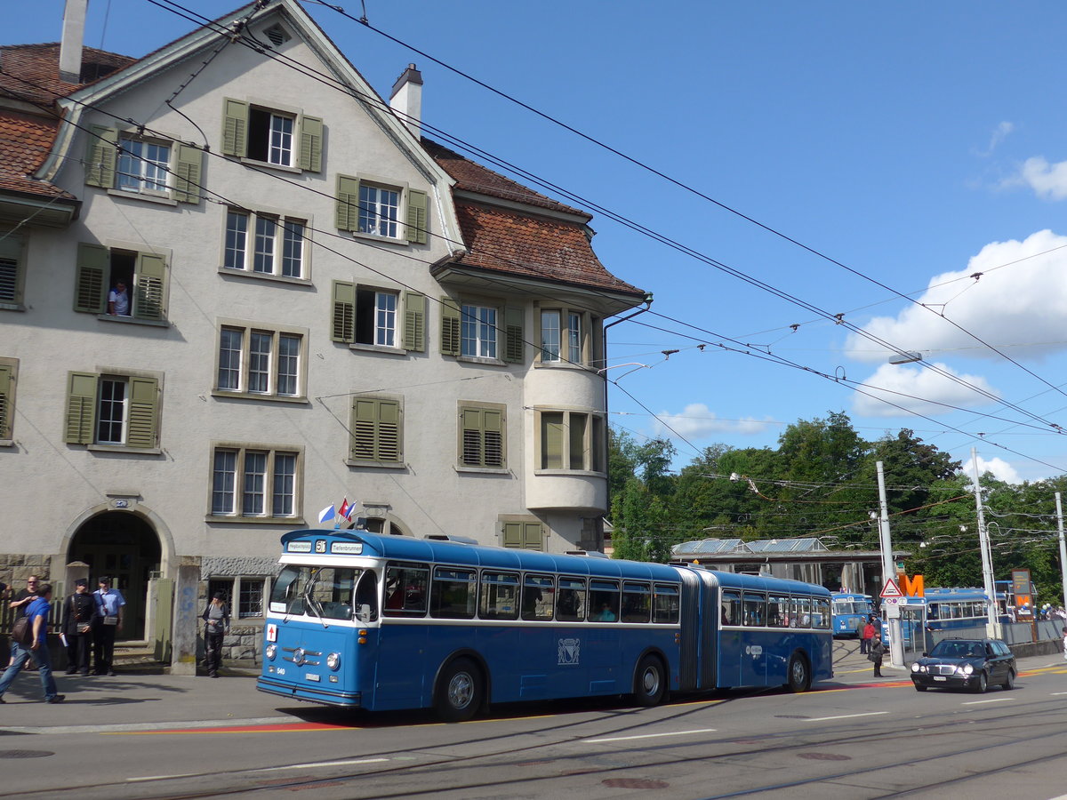 (183'721) - VBZ Z�rich (TMZ) - Nr. 540/ZH 315'491 - Saurer/Saurer (ex Nr. 7540; ex Nr. 540) am 20. August 2017 in Z�rich, Burgwies