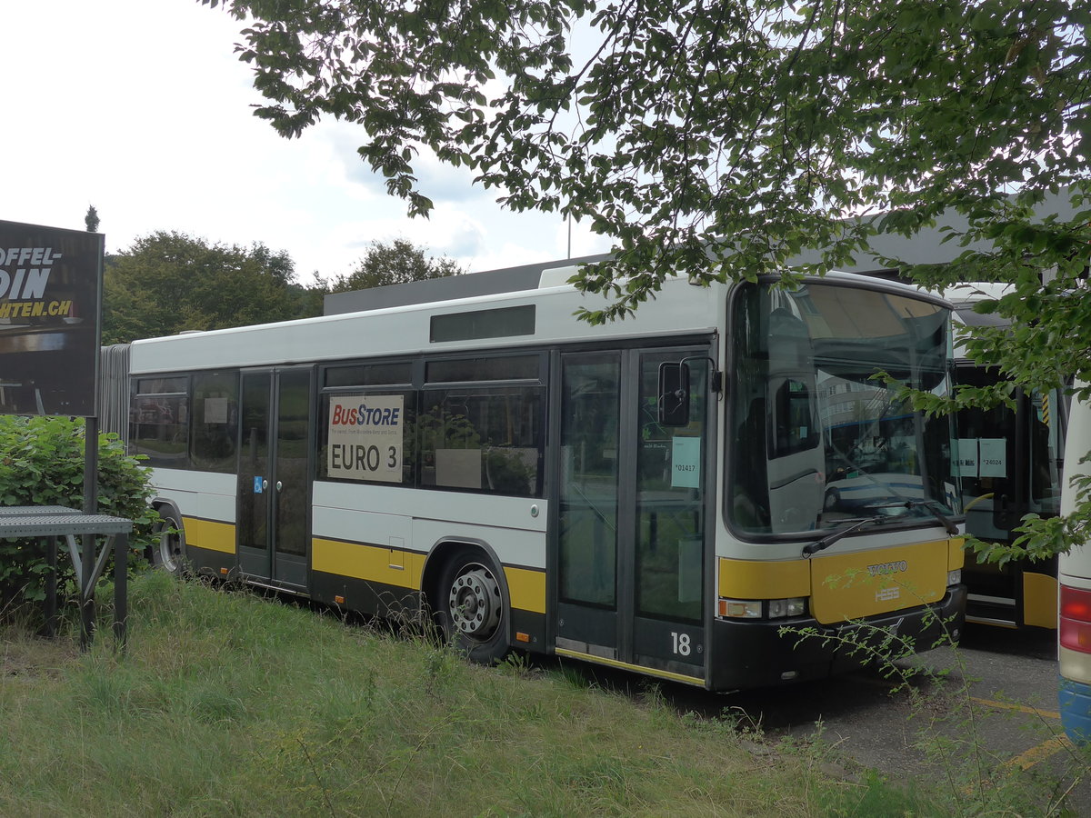 (183'751) - VBSH Schaffhausen - Nr. 18 - Volvo/Hess am 20. August 2017 in D�bendorf, EvoBus