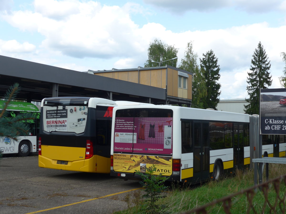 (183'754) - VBSH Schaffhausen - Nr. 18 - Volvo/Hess am 20. August 2017 in D�bendorf, EvoBus (Teilaufnahme)