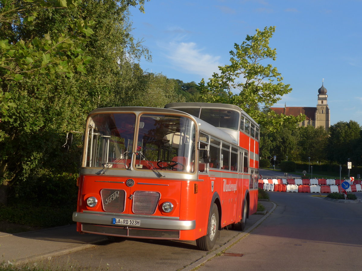 (183'861) - Radlmeier, Ergoldsbach - LA-RD 123H - FBW/Vetter-R&J Anderthalbdecker (ex FRAM Drachten/NL Nr. 20; ex Wespe, Altst�tten; ex AFA Adelboden Nr. 4) am 22. August 2017 in Herrenberg, H+ Hotel