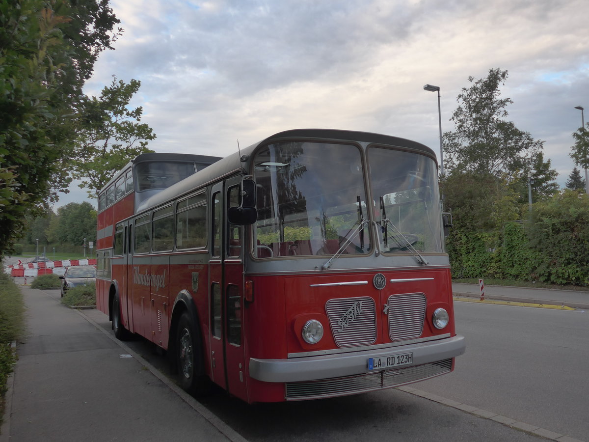 (183'866) - Radlmeier, Ergoldsbach - LA-RD 123H - FBW/Vetter-R&J Anderthalbdecker (ex FRAM Drachten/NL Nr. 20; ex Wespe, Altst�tten; ex AFA Adelboden Nr. 4) am 23. August 2017 in Herrenberg, H+ Hotel