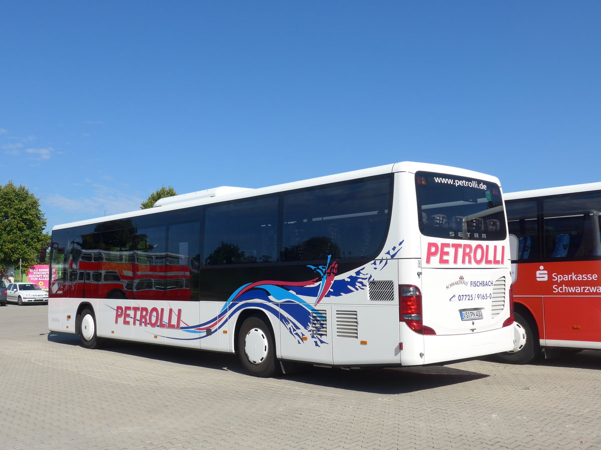 (183'896) - Petrolli, Niedereschach - VS-PN 400 - Setra am 23. August 2017 in Bad D�rrheim, Garage Luschin