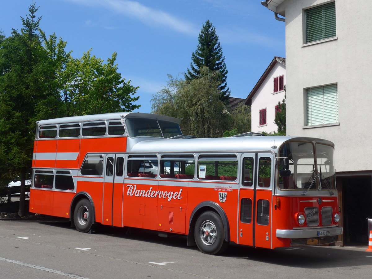 (183'923) - Aus Deutschland: Radlmeier, Ergoldsbach - LA-RD 123H - FBW/Vetter-R&J Anderthalbdecker (ex FRAM Drachten/NL Nr. 20; ex Wespe, Altst�tten; ex AFA Adelboden Nr. 4) am 23. August 2017 in Wetzikon, Restaurant Sternen