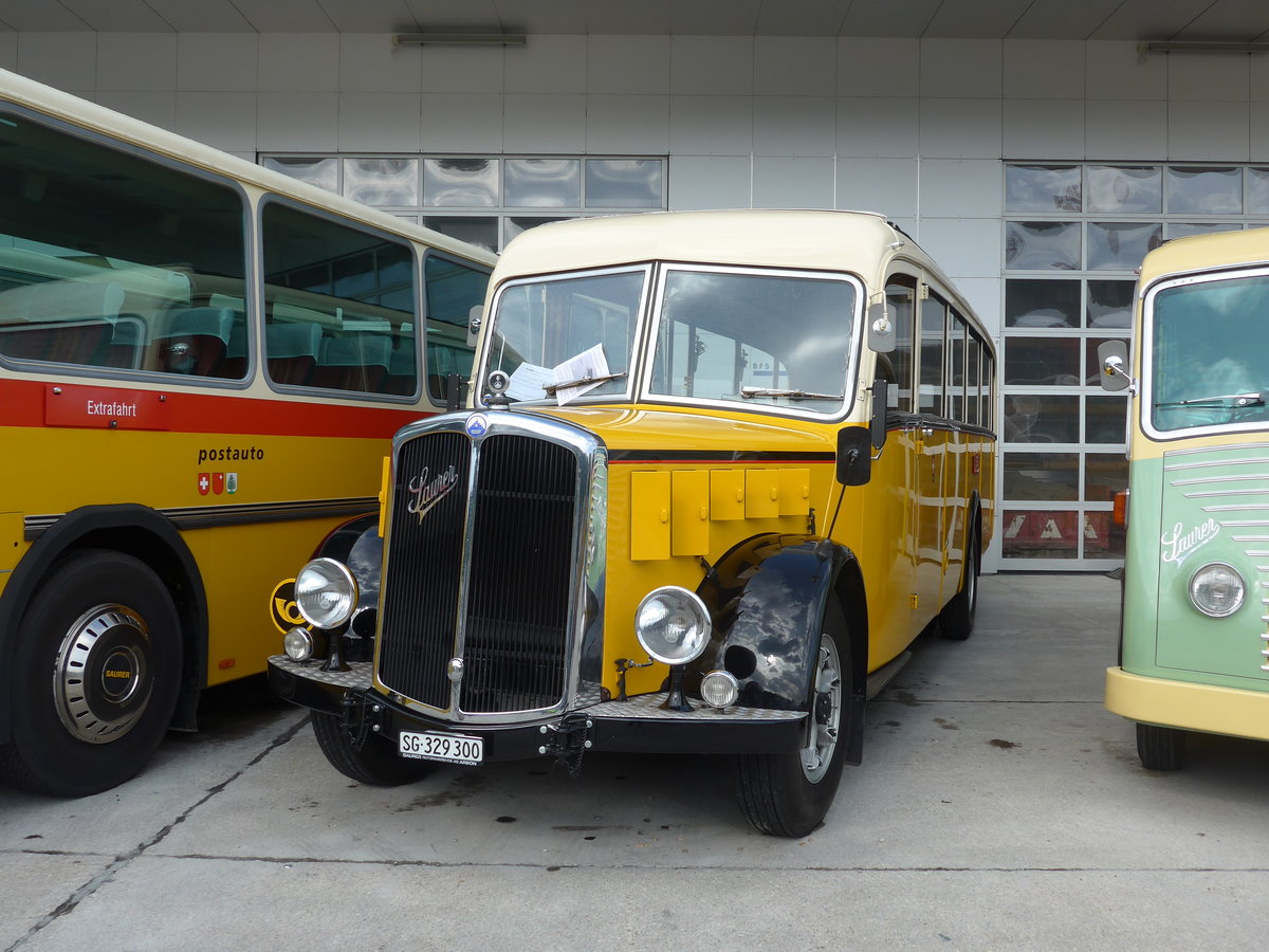 (184'131) - Baumgartner, Horn - SG 329'300 - Saurer/T�scher (ex Bucheli, Kriens Nr. 10; ex Gr�ni, Udligenswil) am 26. August 2017 in Oberkirch, CAMPUS Sursee