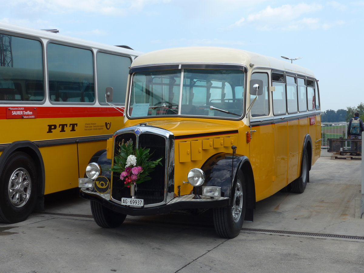 (184'303) - Bl�chlinger, Endingen - AG 69'937 - Saurer/T�scher (ex Dubach, Walde; ex Spescha, Andiast) am 26. August 2017 in Oberkirch, CAMPUS Sursee