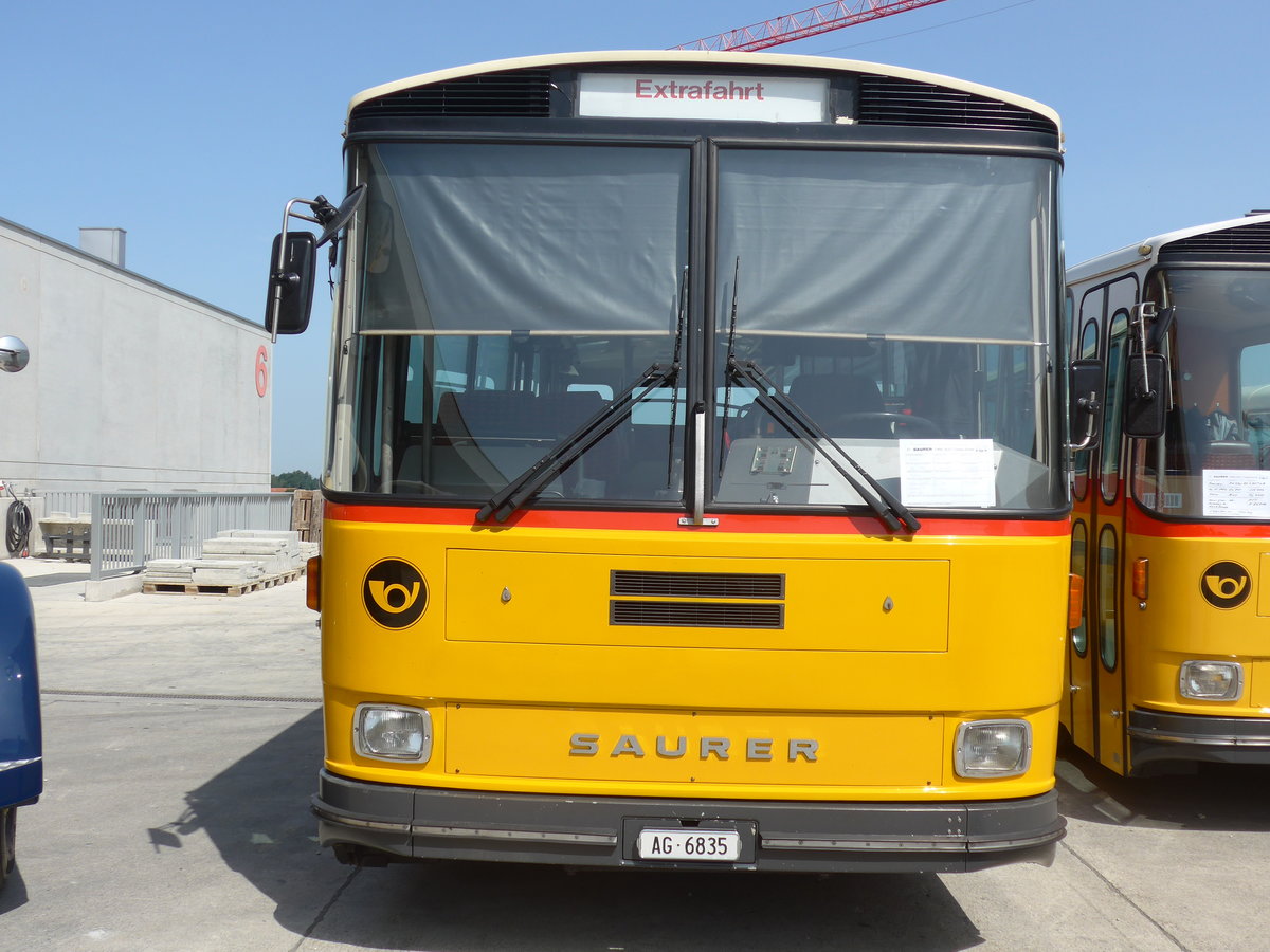 (184'474) - Gautschi, Suhr - AG 6835 - Saurer/T�scher (ex L�tscher, Neuheim Nr. 200; ex Cartek, Regensdorf; ex P 25'822) am 26. August 2017 in Oberkirch, CAMPUS Sursee