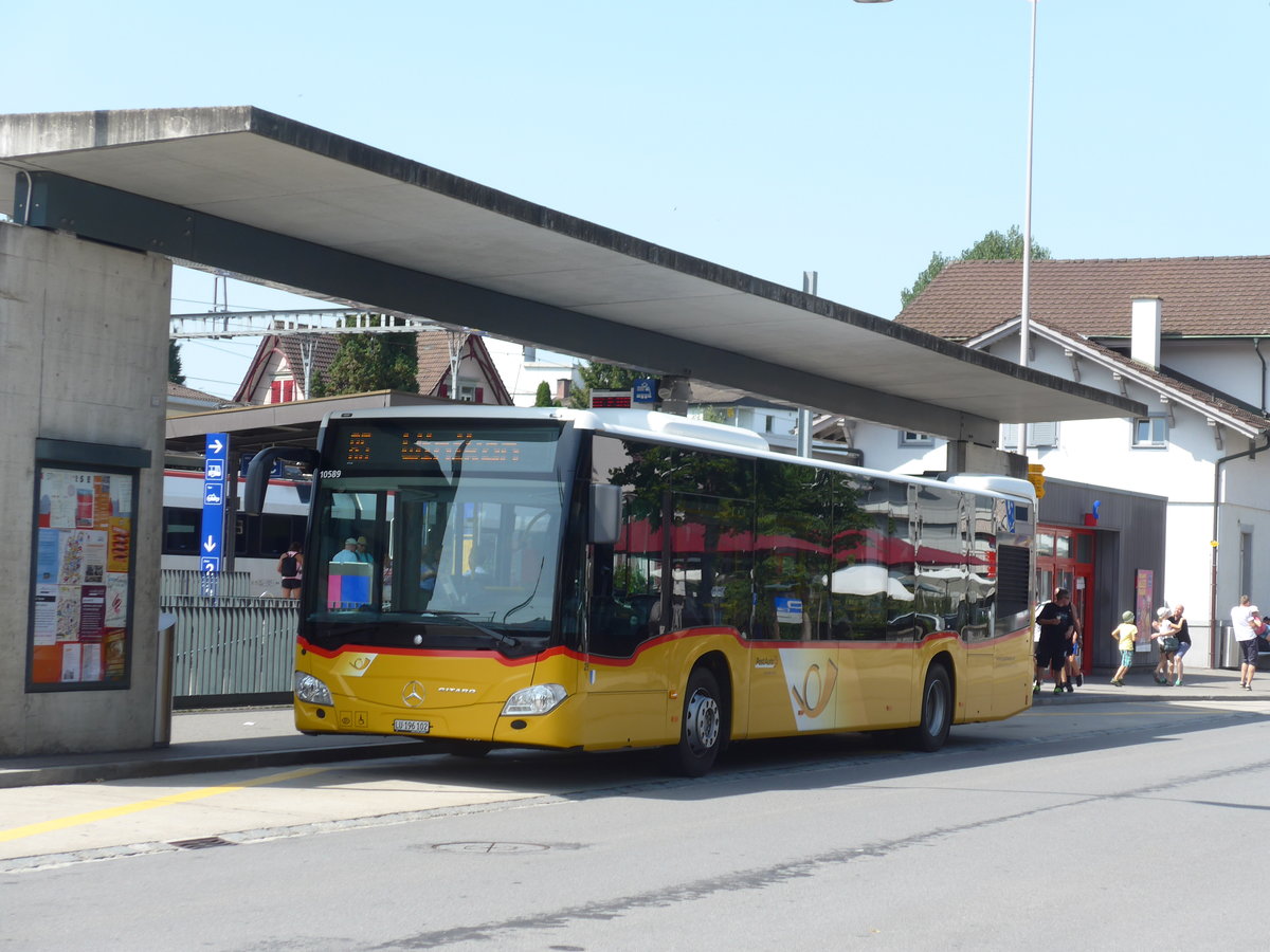 (184'487) - H�fliger, Sursee - Nr. 29/LU 196'102 - Mercedes am 26. August 2017 beim Bahnhof Sursee