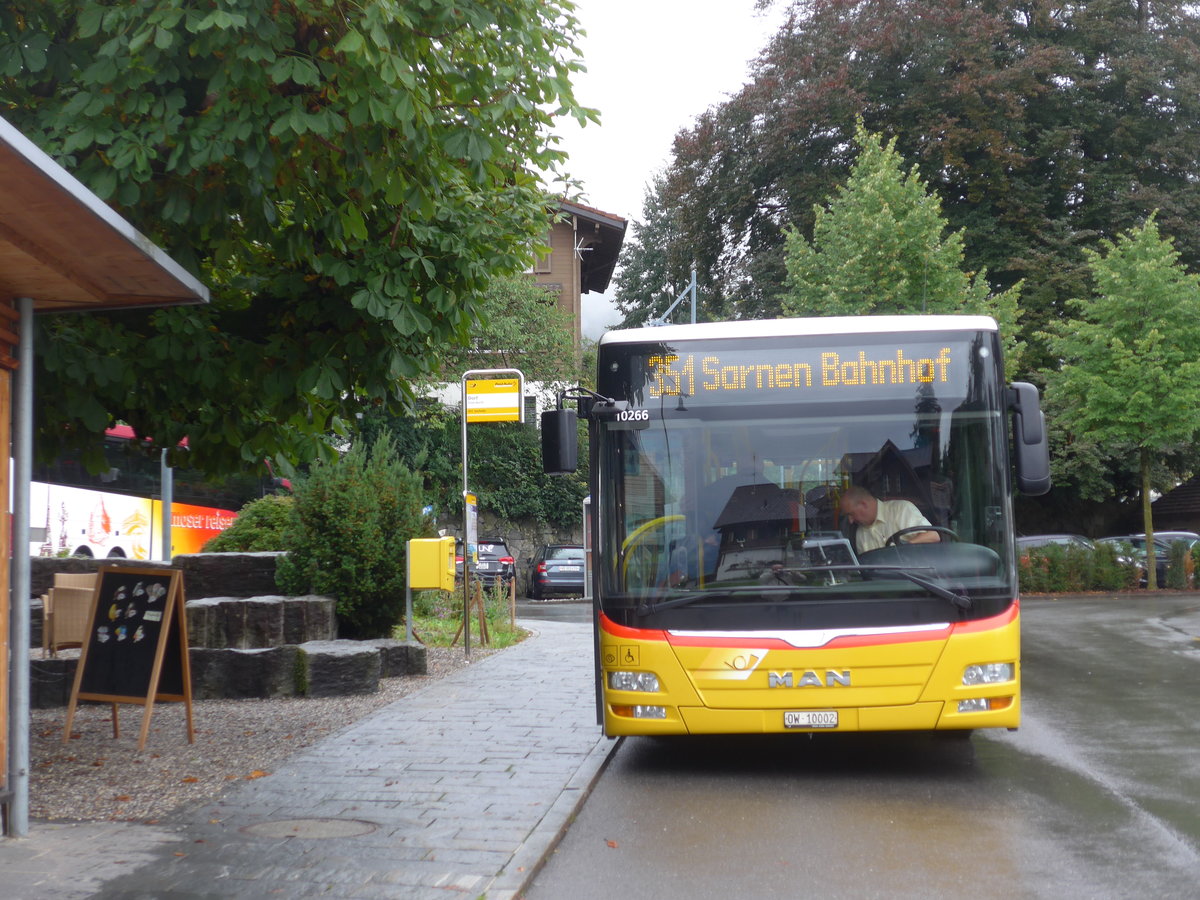 (184'713) - Dillier, Sarnen - Nr. 5/OW 10'002 - MAN am 10. September 2017 in Fl�eli-Ranft, Dorf
