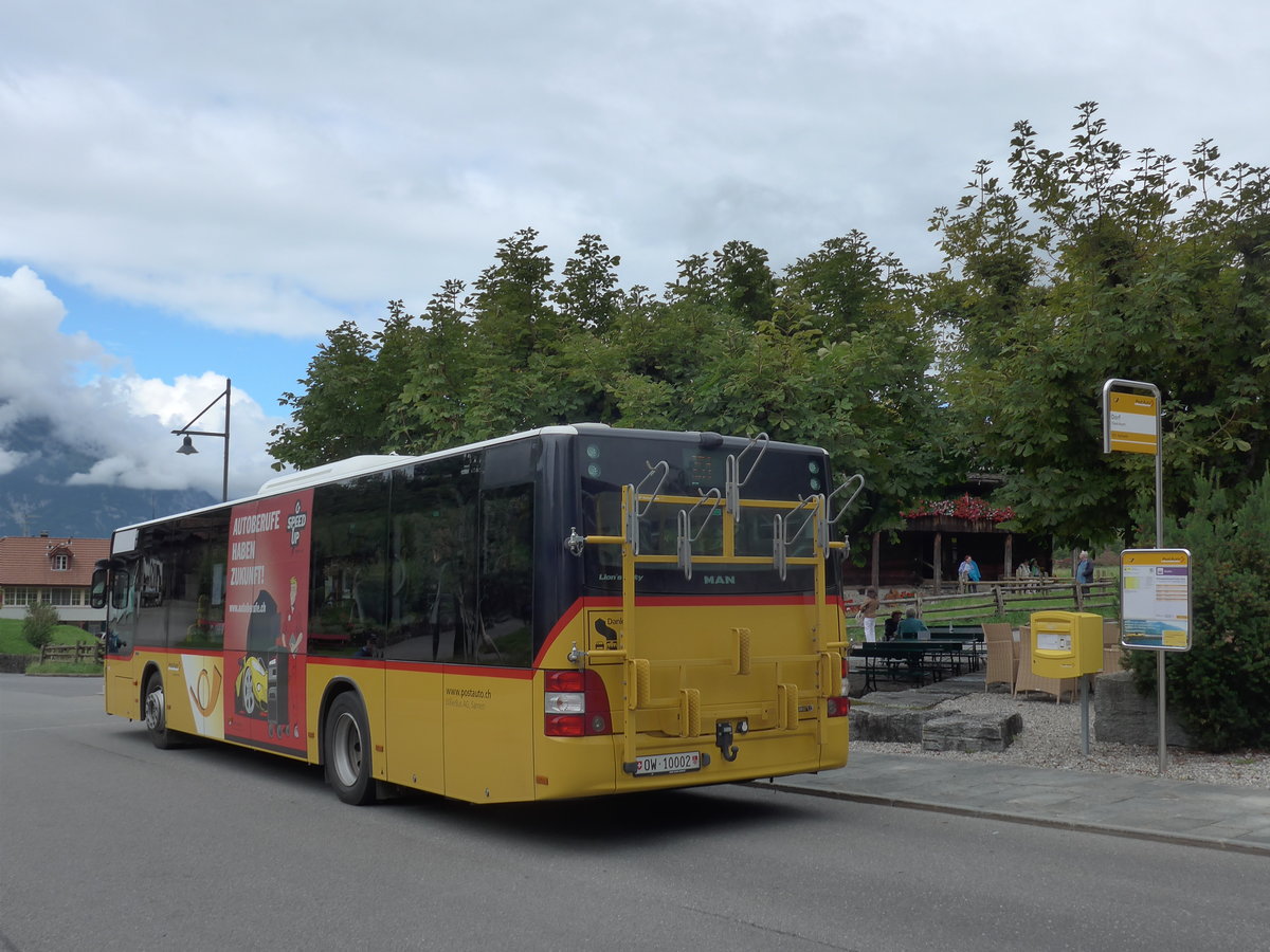 (184'744) - Dillier, Sarnen - Nr. 5/OW 10'002 - MAN am 10. September 2017 in Fl�eli-Ranft, Dorf