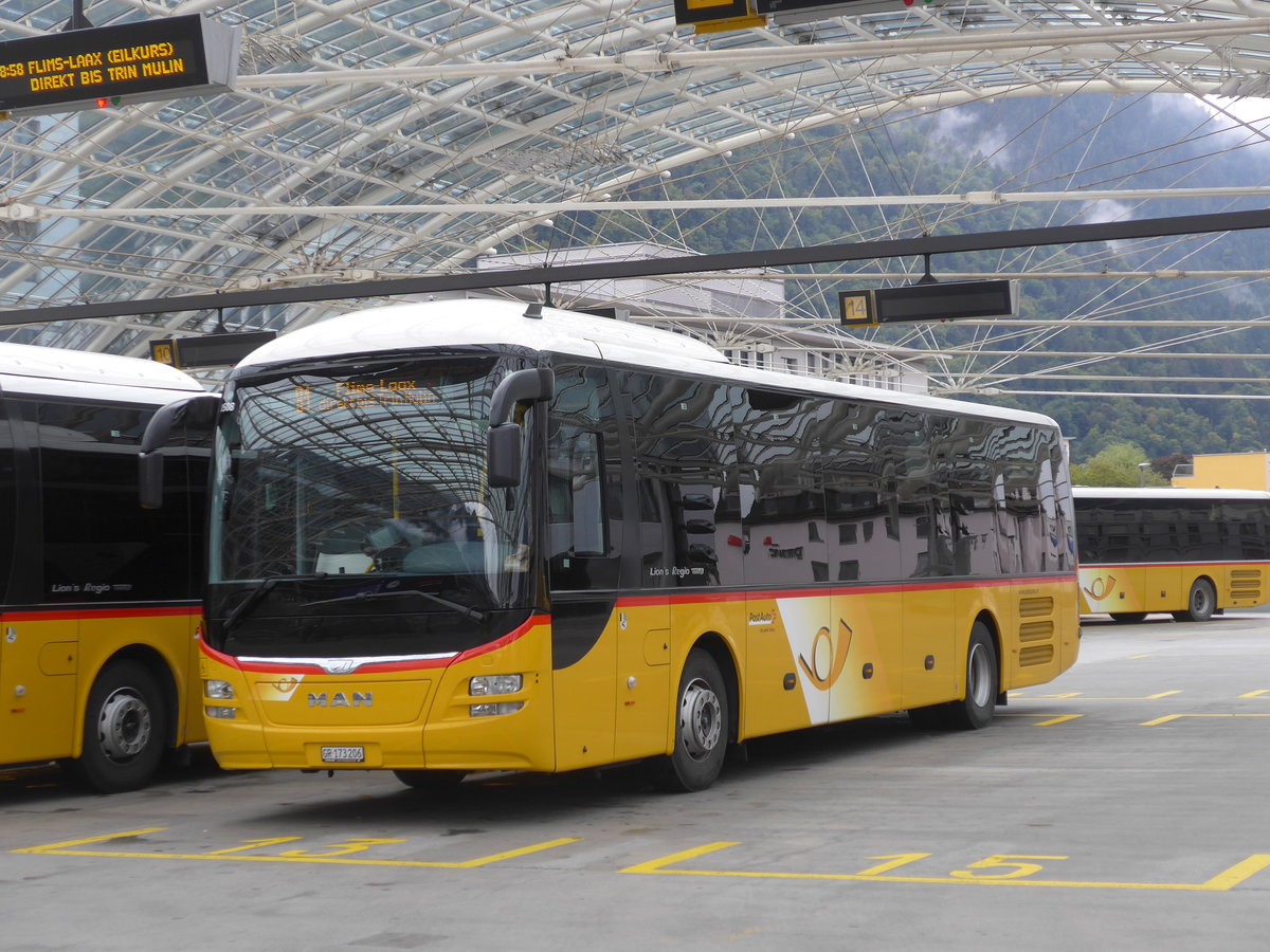 (184'767) - PostAuto Graub�nden - GR 173'206 - MAN am 16. September 2017 in Chur, Postautostation