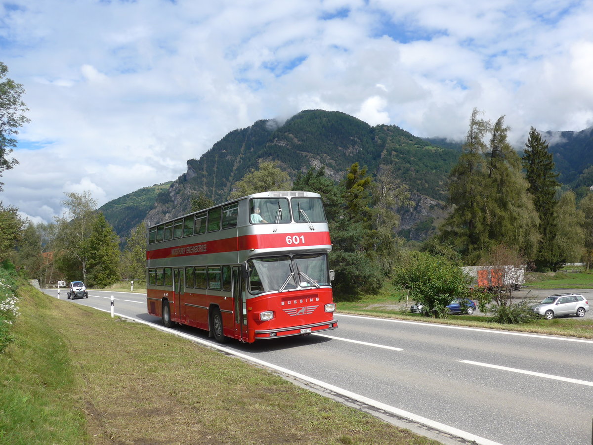 (184'856) - WV Winterthur - Nr. 601/ZH 203'738 - B�ssing (ex Nr. 201; ex Amt f�r Luftverkehr, Z�rich Nr. 47; ex Swissair, Z�rich Nr. 23) am 16. September 2017 in Cazis, B�ndner Arena