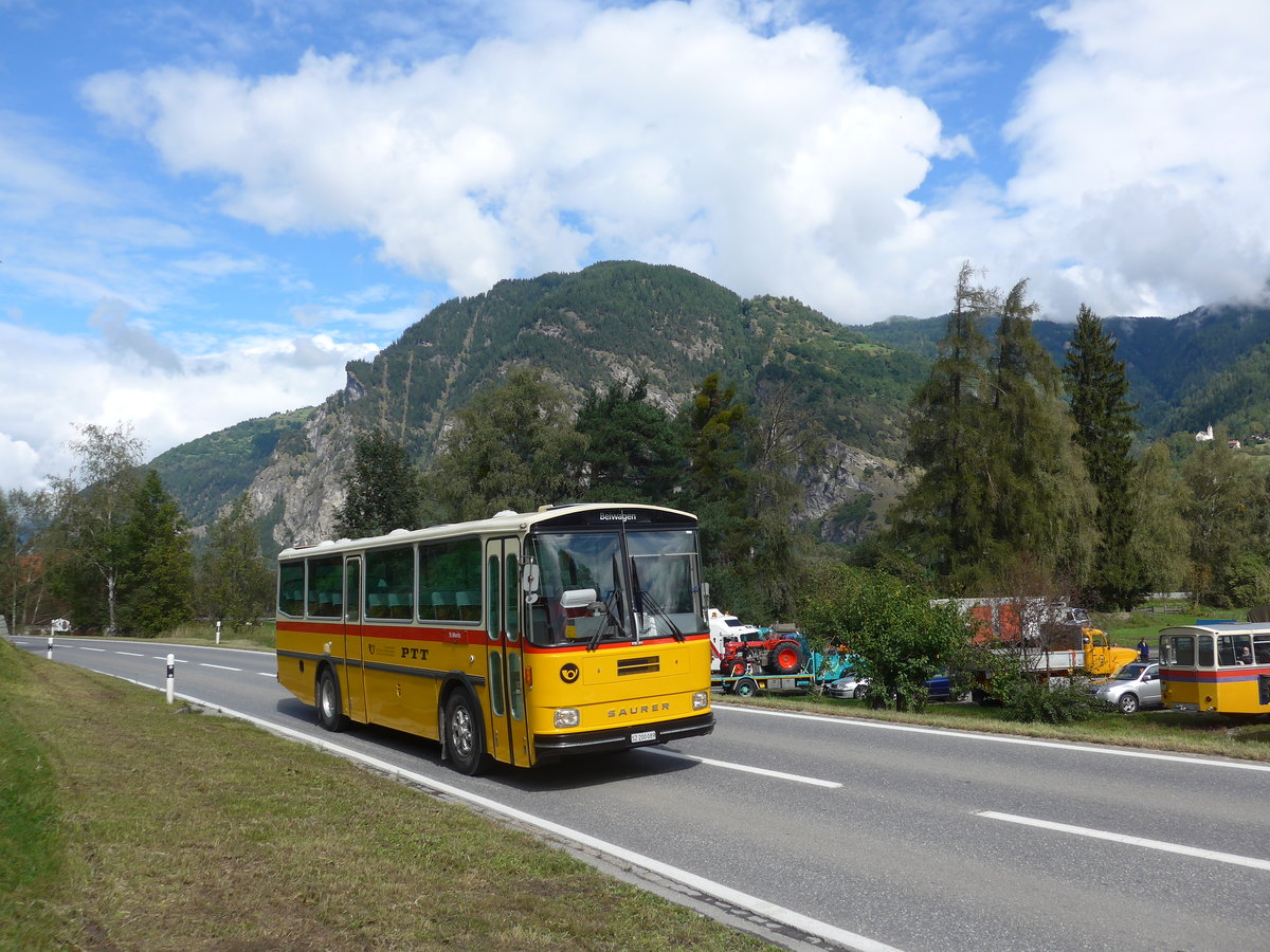 (184'929) - Inkamp, Altendorf - SZ 200'089 - Saurer/T�scher (ex Koch, Giswil; ex Selfors, Meiringen; ex P 24'236) am 16. September 2017 in Cazis, B�ndner Arena
