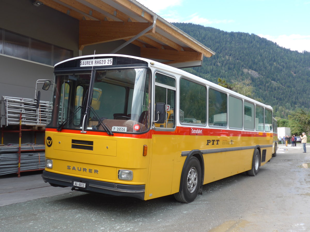(185'000) - Gloor, Staufen - AG 6013 - Saurer/Hess (ex ALMAT, Tagelswangen; ex P 26'516) am 16. September 2017 in Cazis, B�ndner Arena