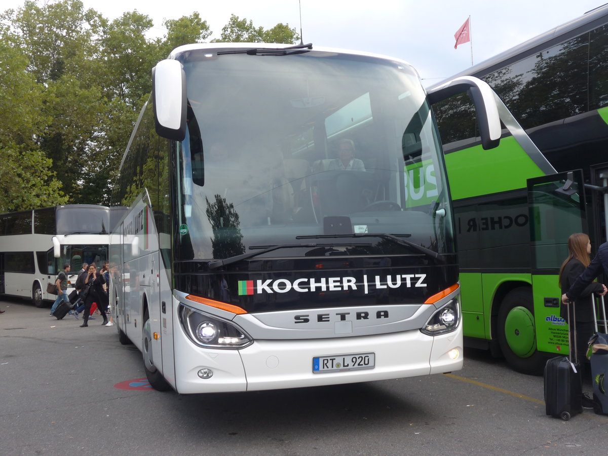 (185'065) - Aus Deutschland: Kocher-Lutz, Reutlingen - RT-L 920 - Setra am 16. September 2017 in Z�rich, Sihlquai
