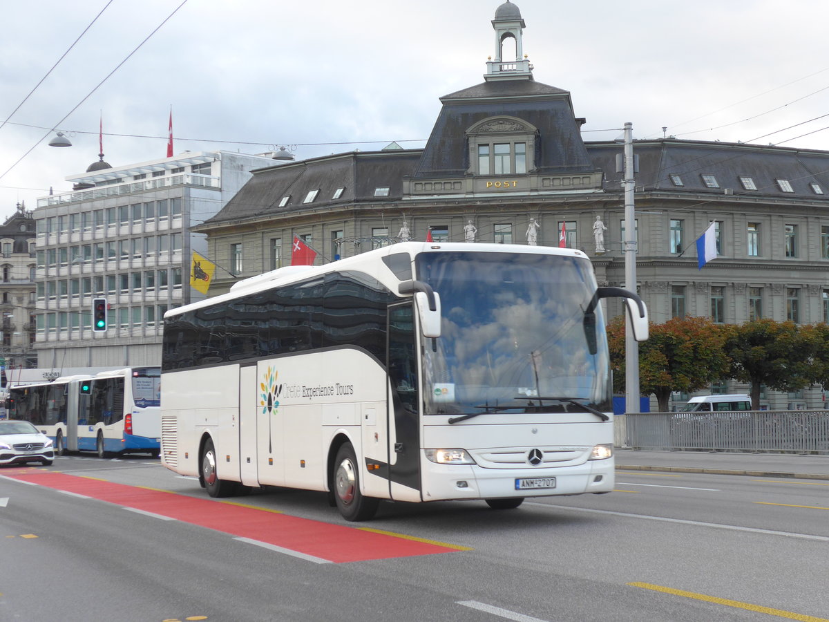 (185'111) - Aus Griechenland: Crete, Nikolaos - ANM-2707 - Mercedes am 18. September 2017 in Luzern, Bahnhofbr�cke