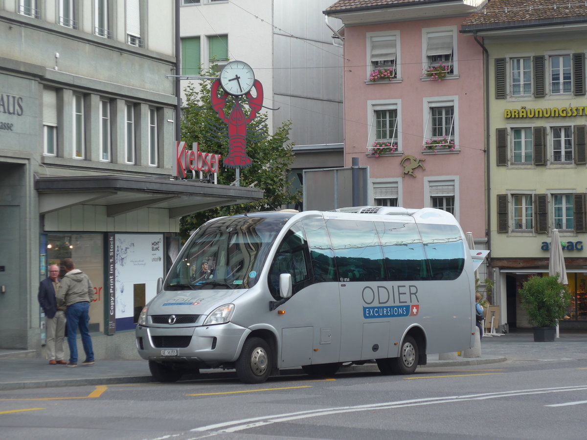 (185'187) - Odier, Gen�ve - GE 96'355 - Irisbus/UNVI am 22. September 2017 in Thun, B�lliz