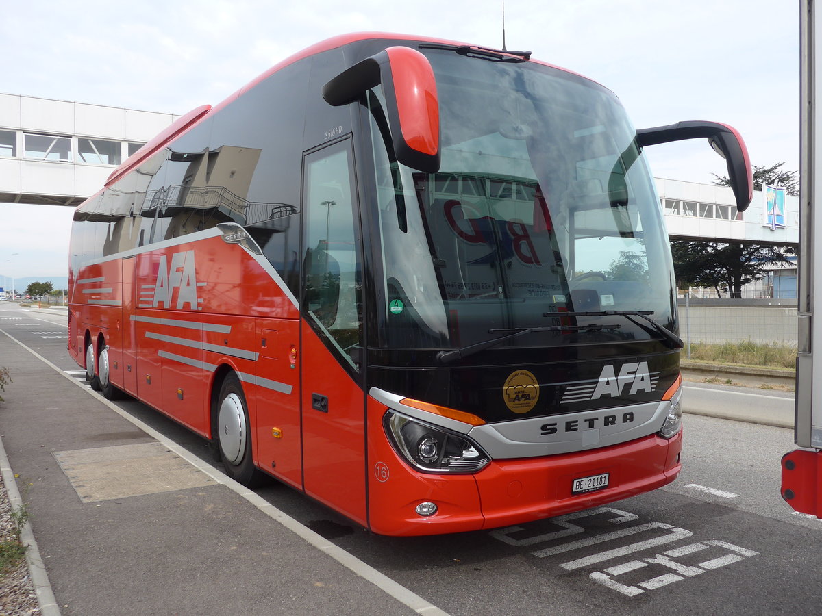 (185'202) - Aus der Schweiz: AFA Adelboden - Nr. 16/BE 21'181 - Setra am 25. September 2017 in Saint Rambert, Rastst�tte