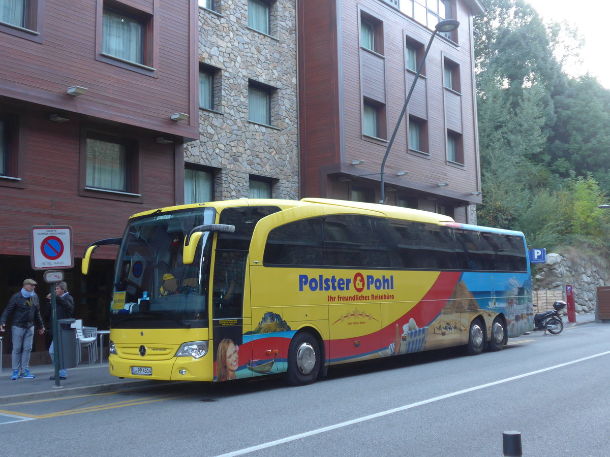 (185'599) - Aus Deutschland: Polster&Pohl, Leipzig - L-PP 4514 - Mercedes am 29. September 2017 in La Massana, Hotel M�gic