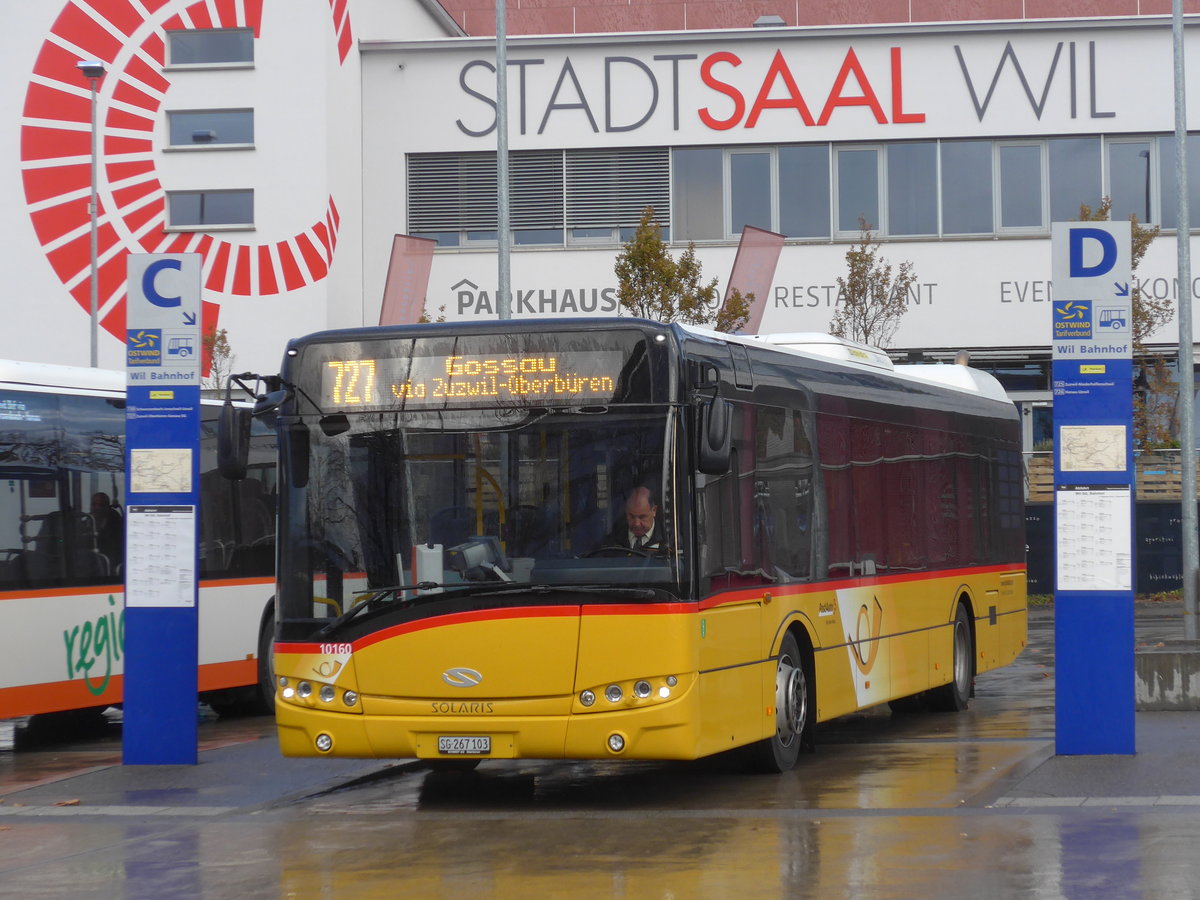 (186'117) - Schmidt, Oberb�ren - SG 267'103 - Solaris am 27. Oktober 2017 beim Bahnhof Wil