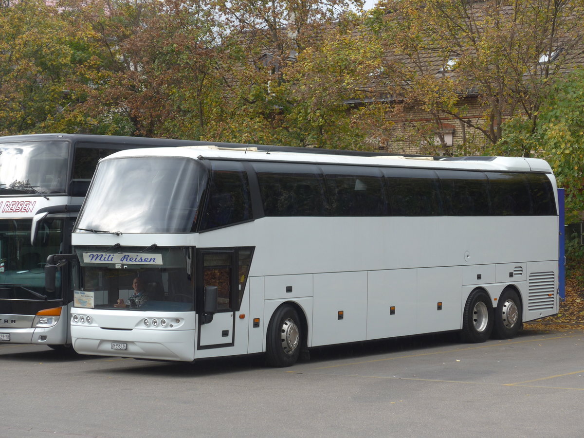 (186'155) - Pan Reisen, Z�rich - ZH 356'134 - Neoplan am 27. Oktober 2017 in Z�rich, Sihlquai (Einsatz Mili Reisen)