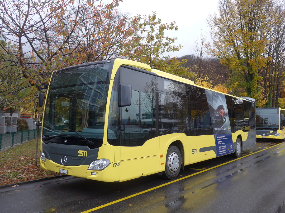 (186'267) - STI Thun - Nr. 174/BE 752'174 - Mercedes am 6. November 2017 bei der Schiffl�ndte Thun