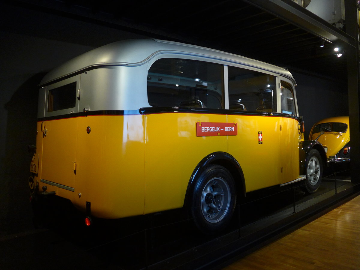 (186'540) - PTT-Regie - P 1601 - Saurer/Saurer (ex Nussbaumer, Ganterschwil) am 19. November 2017 in Bern, Museum f�r Kommunikation