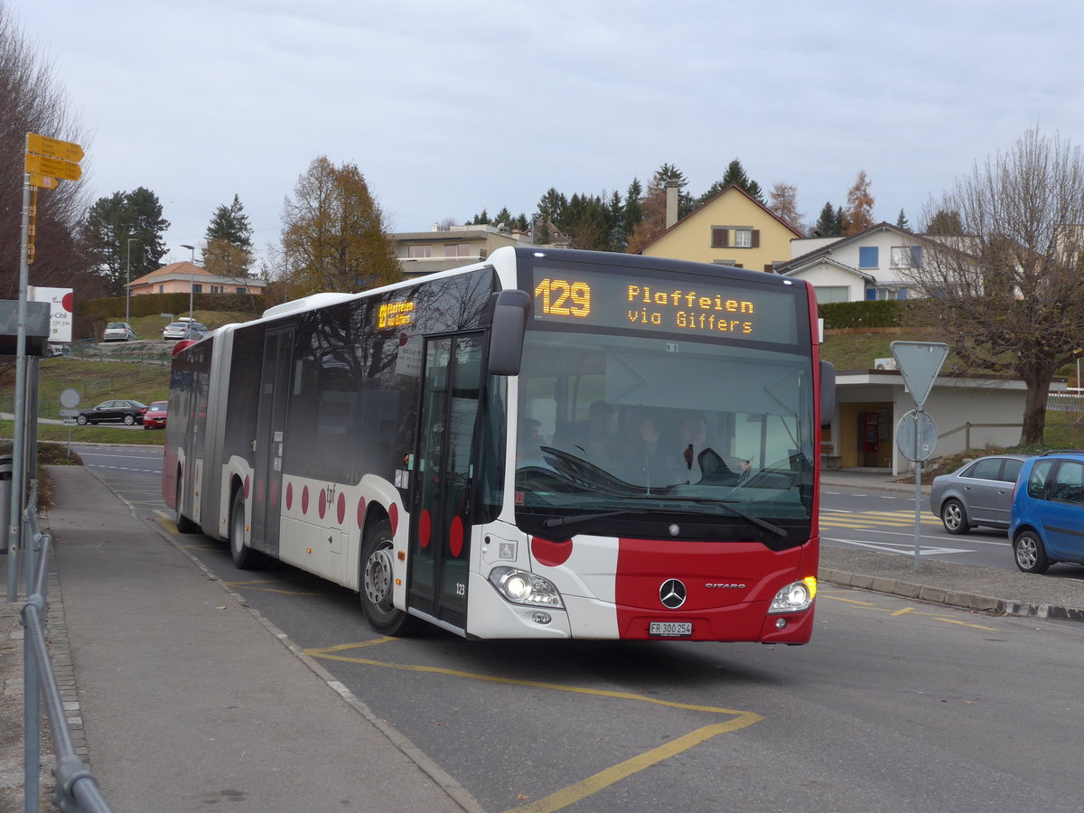 (186'704) - TPF Fribourg - Nr. 123/FR 300'254 - Mercedes am 27. November 2017 in Marly, Marly-Cit�