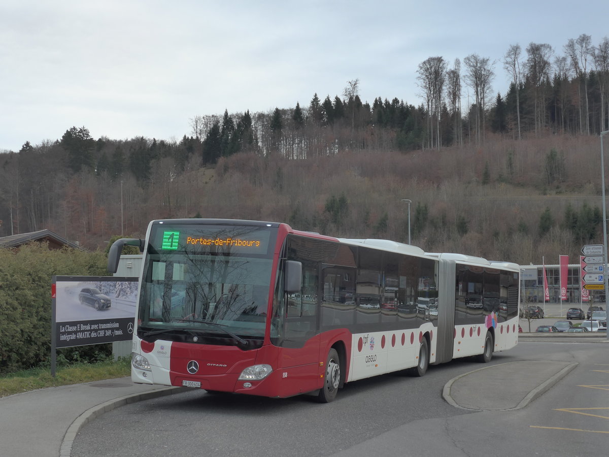 (186'707) - TPF Fribourg - Nr. 558/FR 300'414 - Mercedes am 27. November 2017 in Marly, G�rin