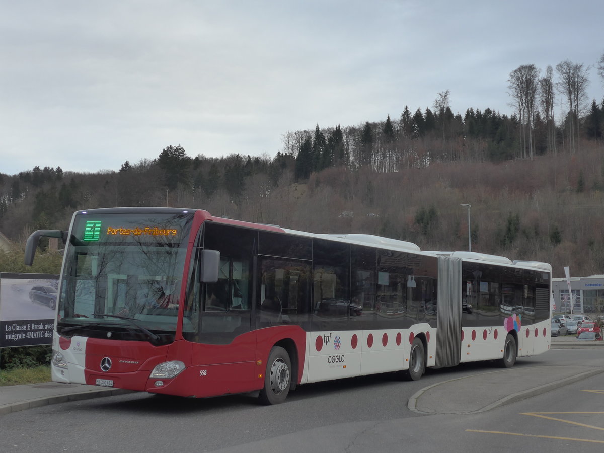 (186'708) - TPF Fribourg - Nr. 558/FR 300'414 - Mercedes am 27. November 2017 in Marly, G�rin
