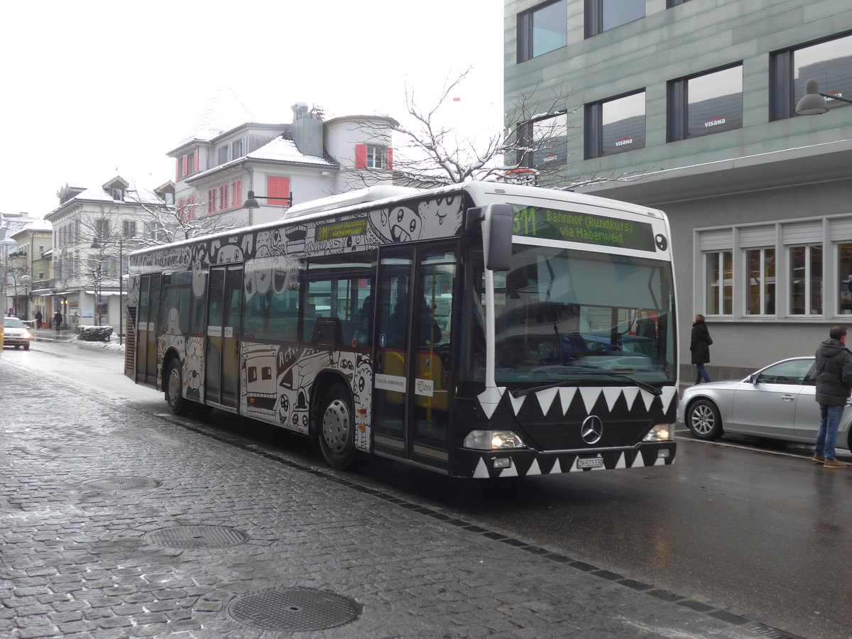 (186'859) - VZO Gr�ningen - Nr. 30/ZH 523'330 - Mercedes am 9. Dezember 2017 beim Bahnhof Uster