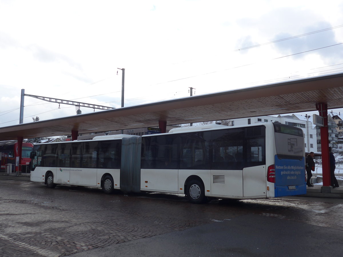 (186'899) - VZO Gr�ningen - Nr. 119/ZH 745'119 - Mercedes am 9. Dezember 2017 beim Bahnhof Wetzikon