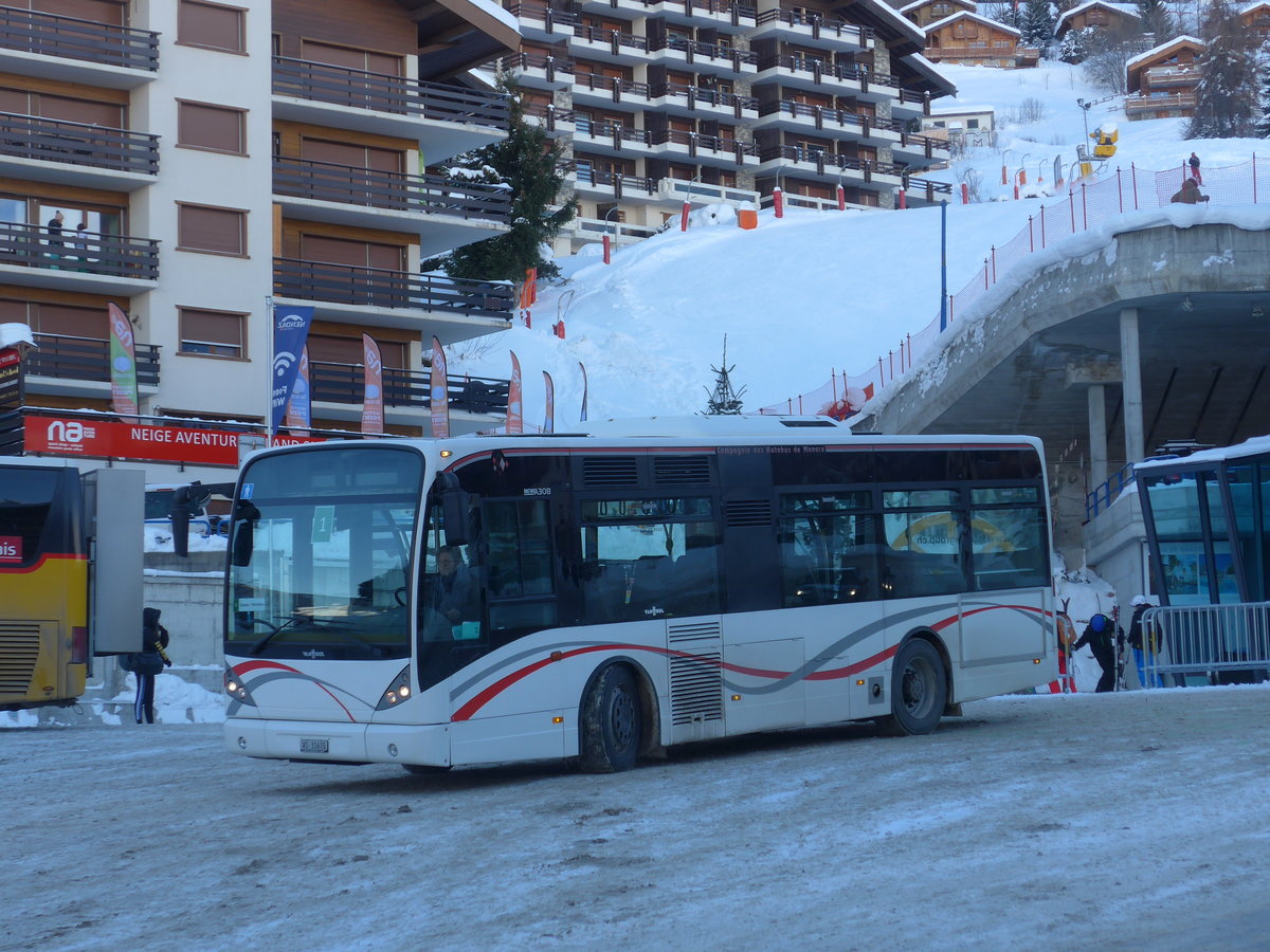 (186'989) - Lathion, Sion - Nr. 20/VS 31'615 - Van Hool (ex CAM Monaco/MC) am 17. Dezember 2017 in Haute-Nendaz, T�l�cabine