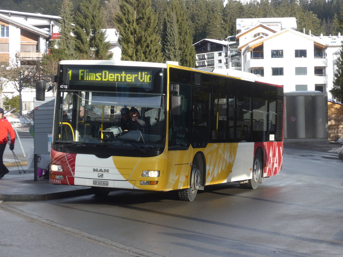 (187'359) - Stuppan, Flims - GR 161'644 - MAN/G�ppel am 26. Dezember 2017 in Laax, Bergbahnen
