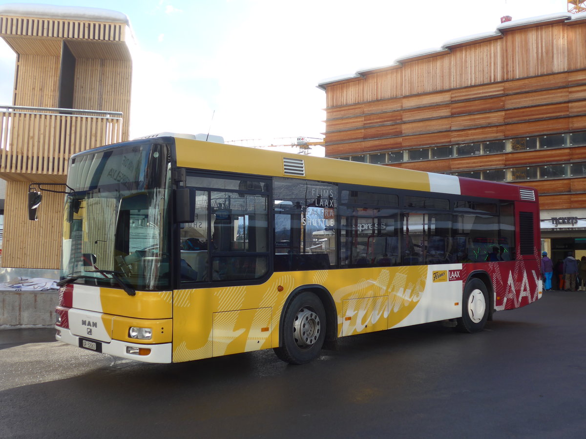 (187'382) - Stuppan, Flims - GR 52'063 - MAN/G�ppel am 26. Dezember 2017 in Flims, Bergbahnen