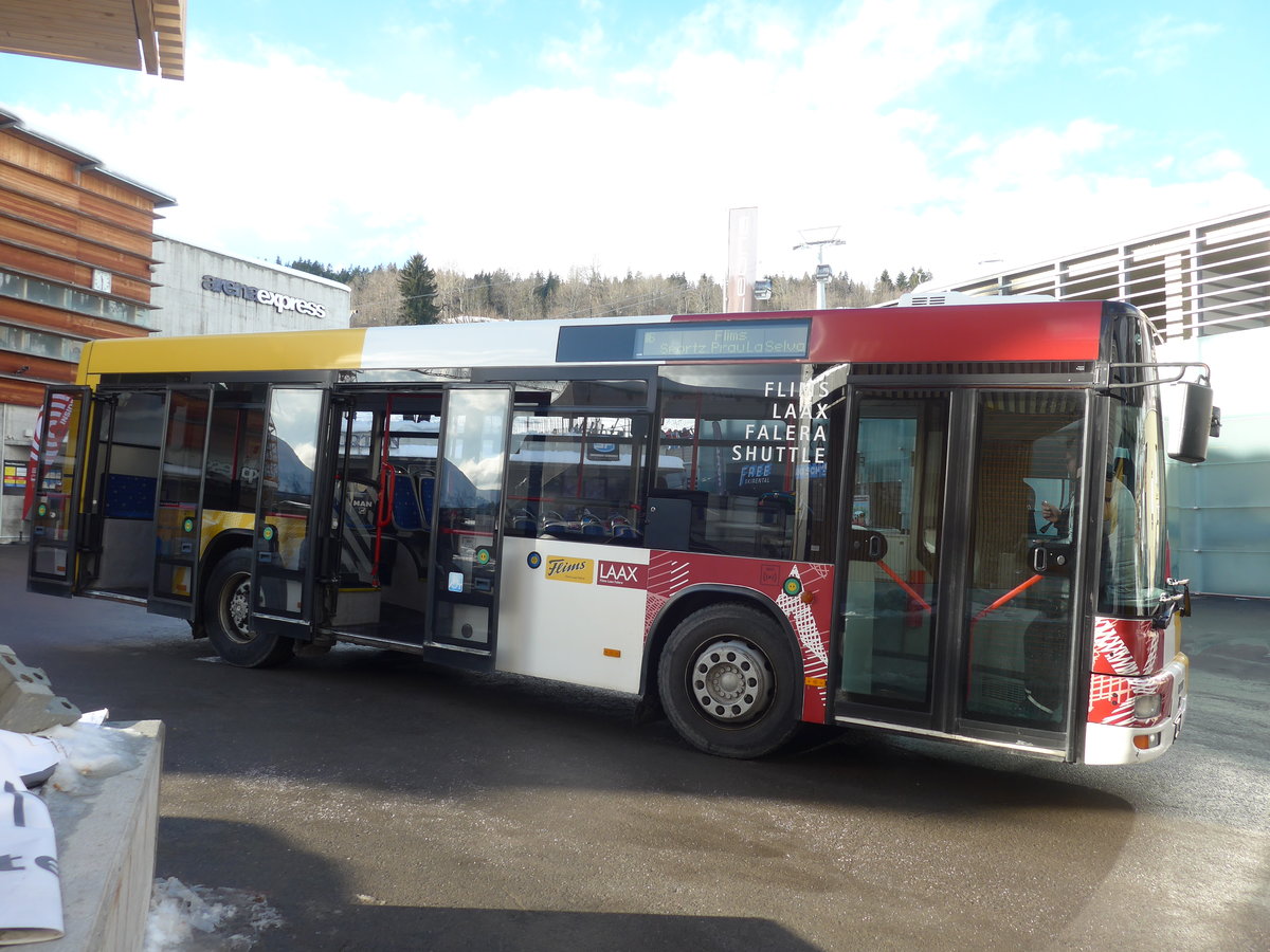 (187'384) - Stuppan, Flims - GR 52'063 - MAN/G�ppel am 26. Dezember 2017 in Flims, Bergbahnen