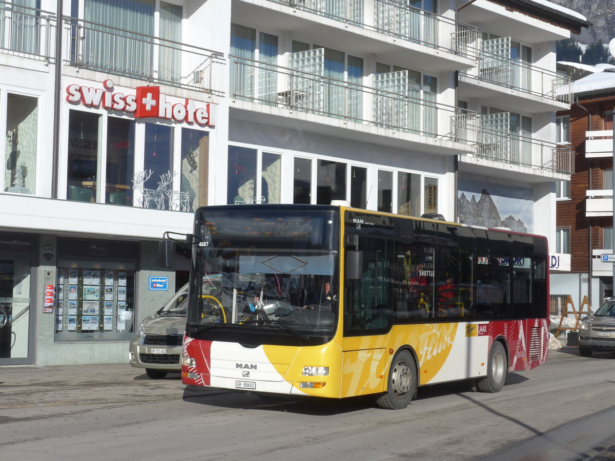 (187'397) - Stuppan, Flims - GR 88'602 - MAN/G�ppel am 26. Dezember 2017 in Flims, Bergbahnen