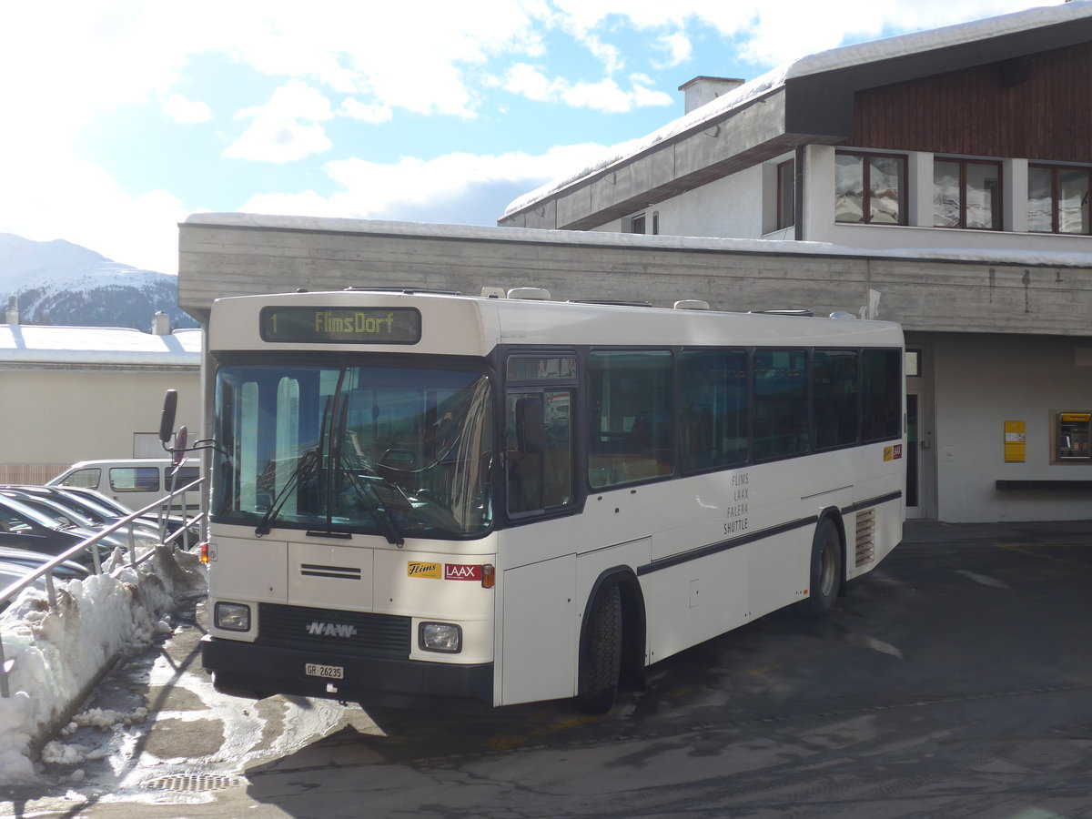 (187'403) - Stuppan, Flims - GR 26'235 - NAW/Hess (ex Th�ni, Flims) am 26. Dezember 2017 in Flims, Post