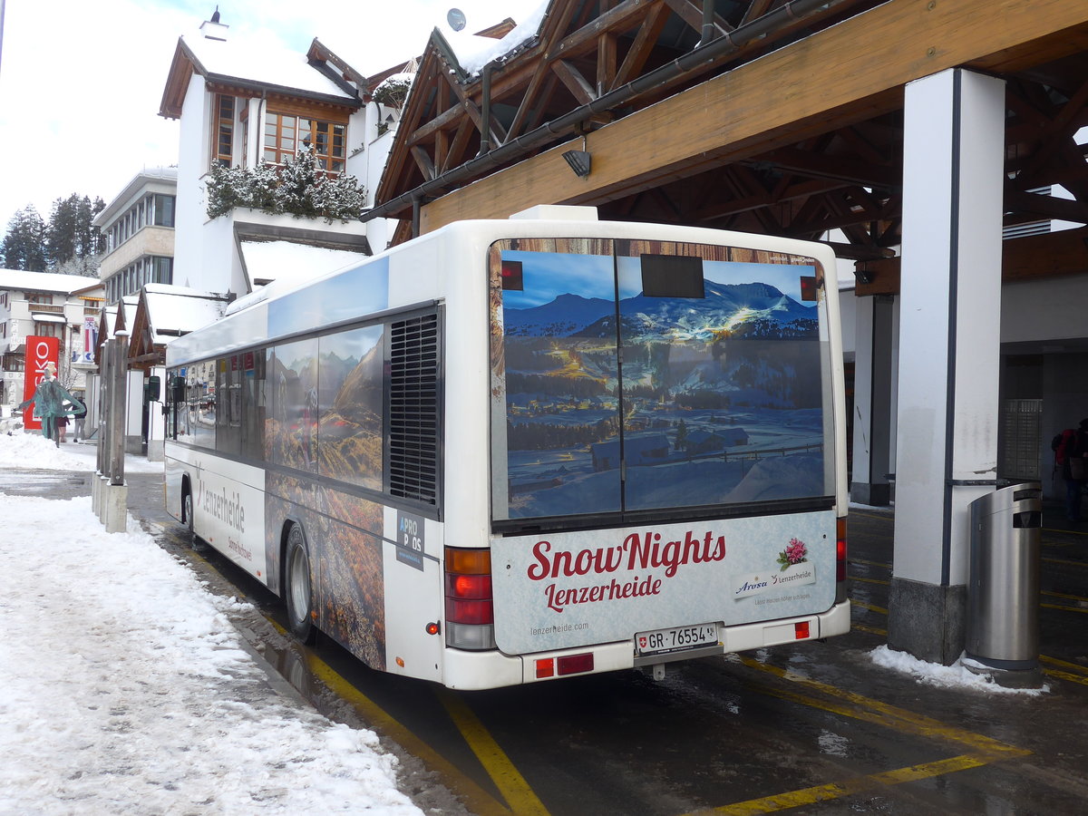 (187'555) - Bossi&Hemmi, Tiefencastel - GR 76'554 - Volvo/Hess (ex D�nser, Trimmis; ex PostAuto Graub�nden; ex P 25'676) am 1. Januar 2018 in Lenzerheide, Post