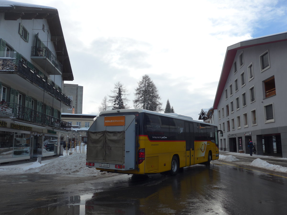 (187'557) - PostAuto Graub�nden - GR 168'606 - Setra am 1. Januar 2018 in Lenzerheide, Post