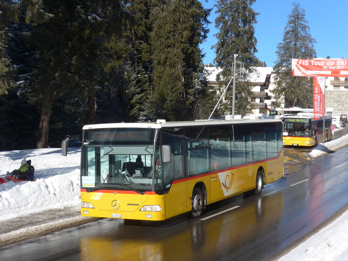 (187'576) - PostAuto Graub�nden - GR 168'854 - Mercedes (ex Vogt, Klosters Nr. 7) am 1. Januar 2018 in Valbella, Tour de Ski