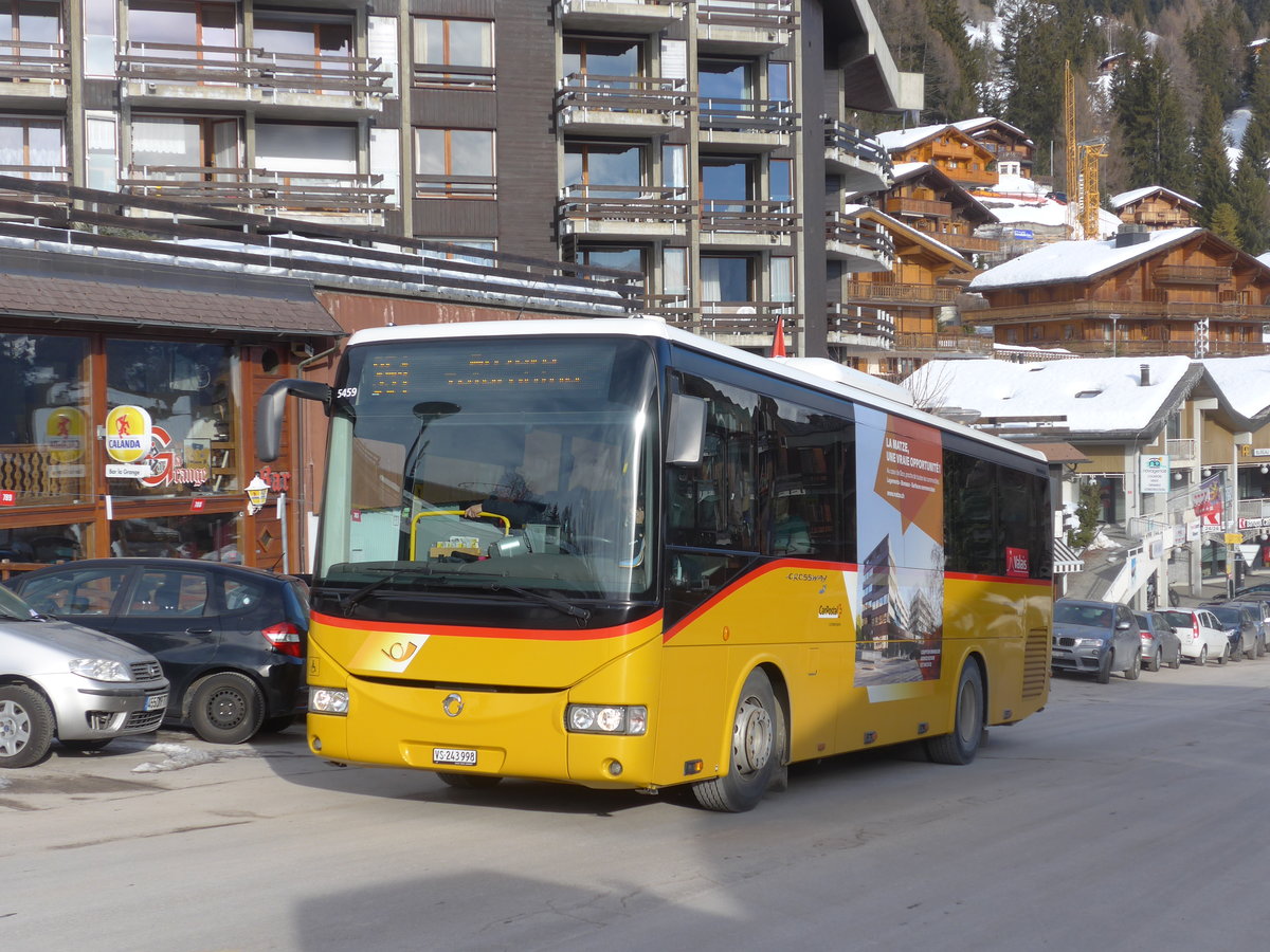 (187'927) - Buchard, Leytron - VS 243'998 - Irisbus am 14. Januar 2018 in Anz�re, Post