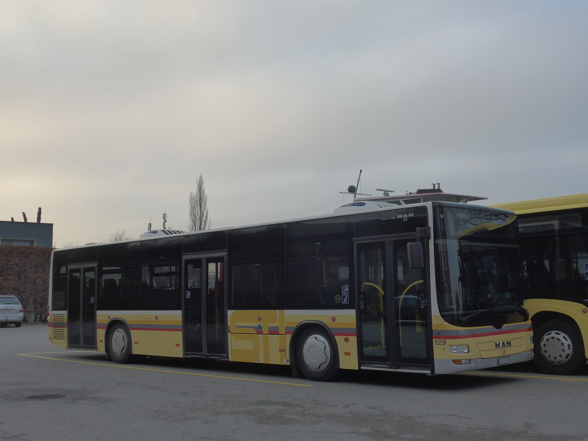 (187'969) - STI Thun - Nr. 129/BE 800'129 - MAN am 15. Januar 2018 bei der Schiffl�ndte Thun