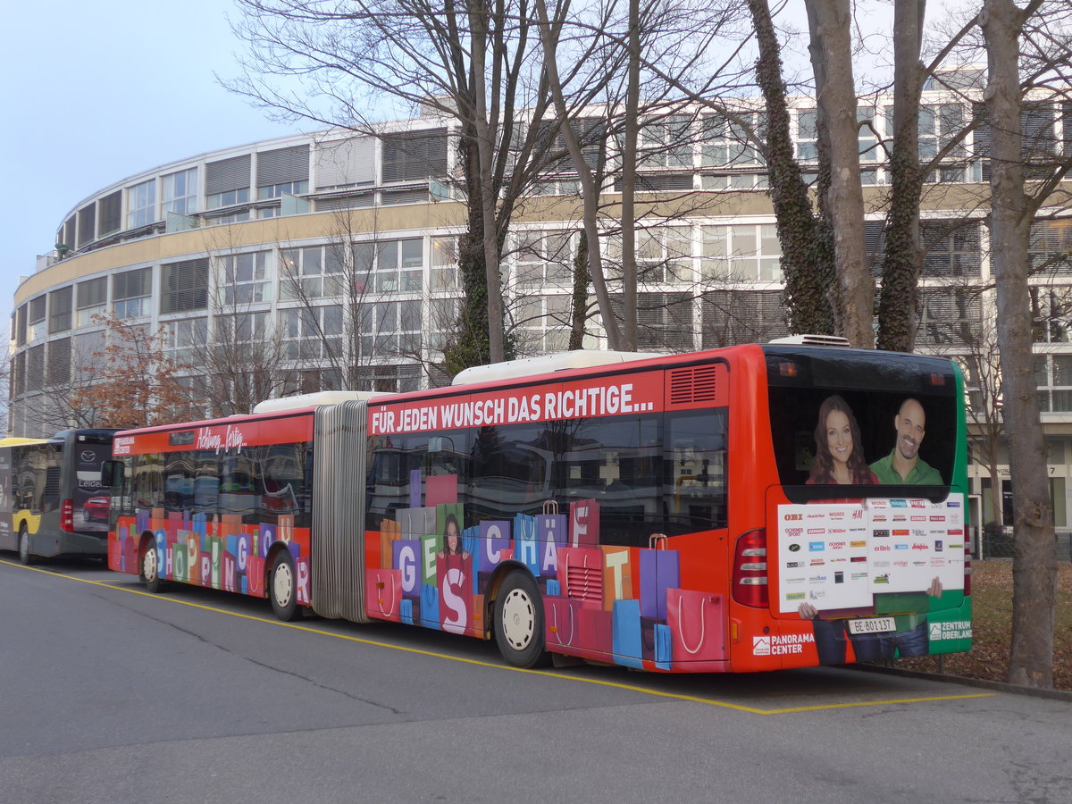 (187'970) - STI Thun - Nr. 137/BE 801'137 - Mercedes am 15. Januar 2018 bei der Schiffl�ndte Thun
