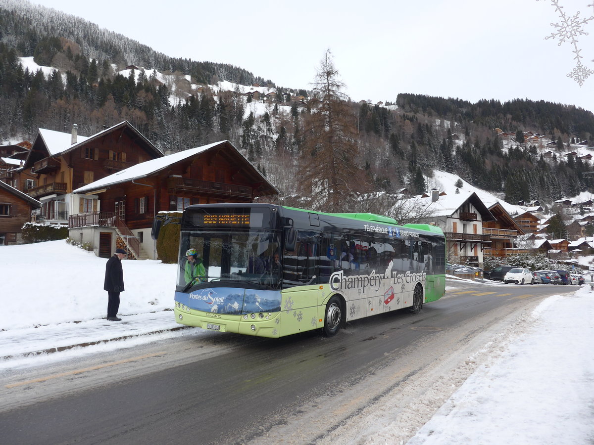 (187'996) - TPC Aigle - Nr. 17/VS 353'316 - Solaris am 20. Januar 2018 beim Bahnhof Champ�ry