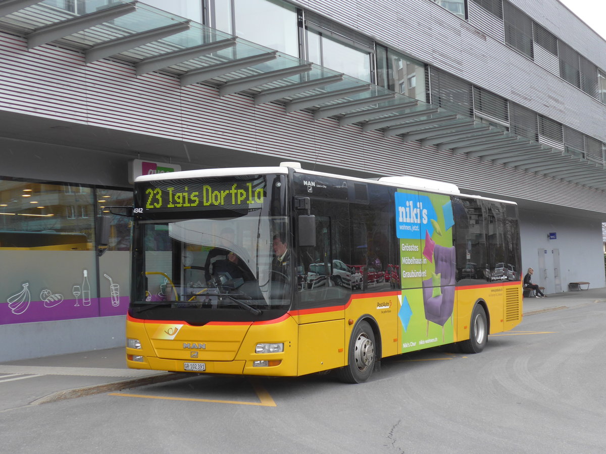 (188'097) - Gessinger, Bad Ragaz - GR 102'391 - MAN/G�ppel am 3. Februar 2018 beim Bahnhof Landquart