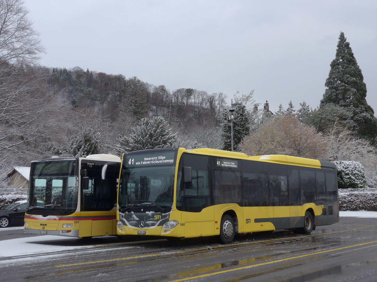 (188'452) - STI Thun - Nr. 190/BE 804'190 - Mercedes am 12. Februar 2018 bei der Schiffl�ndte Thun