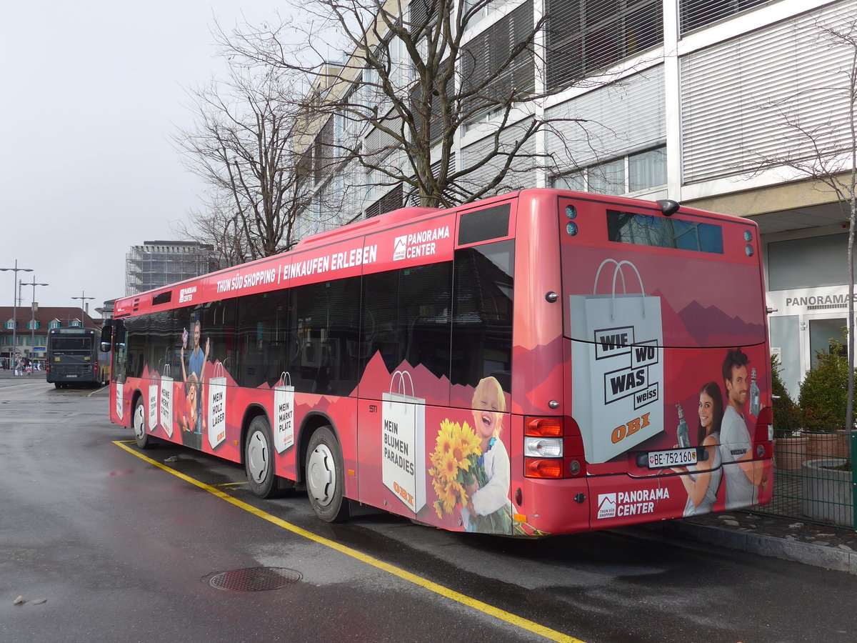 (188'484) - STI Thun - Nr. 160/BE 752'160 - MAN am 12. Februar 2018 bei der Schiffl�ndte Thun
