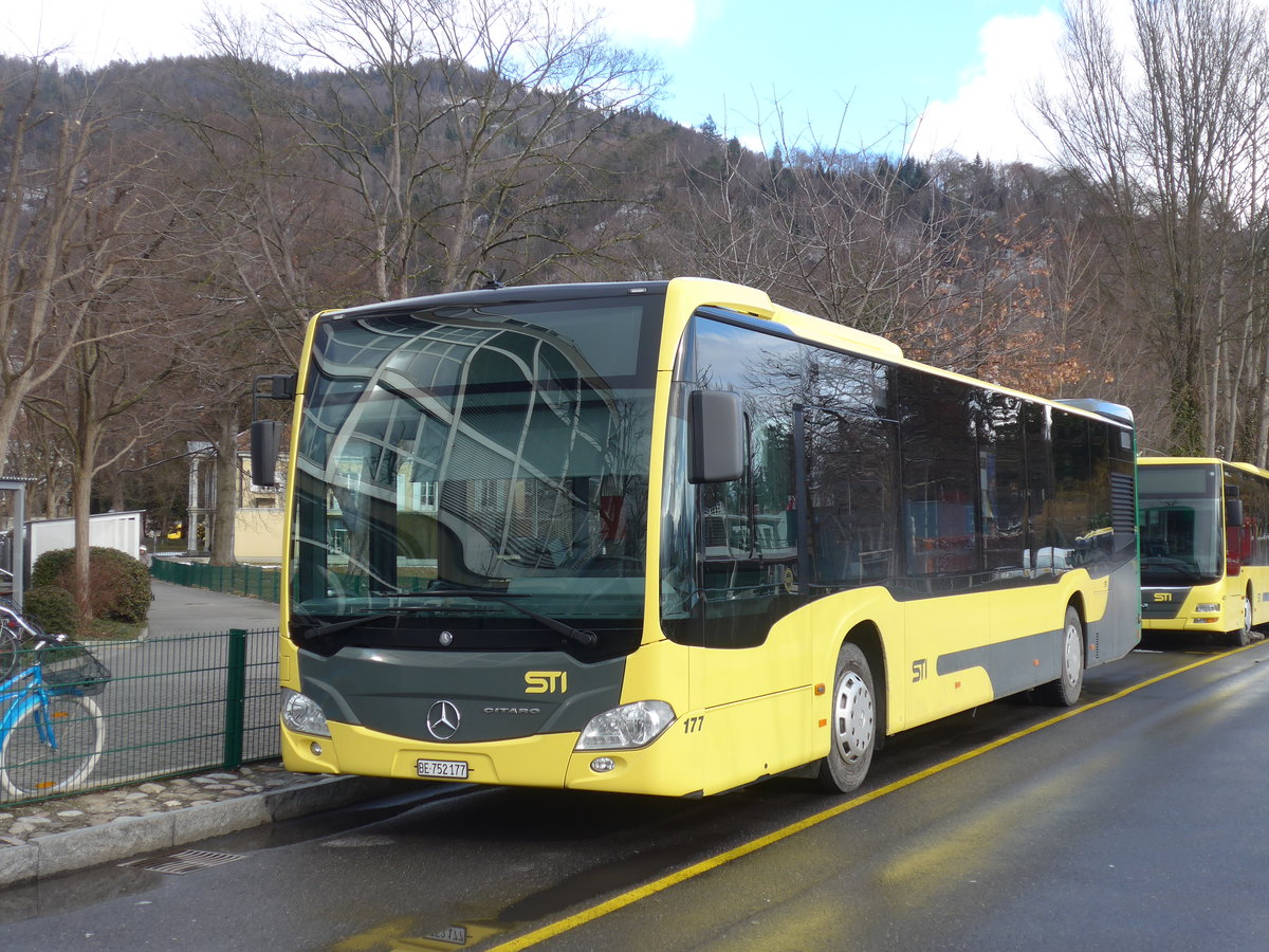 (188'485) - STI Thun - Nr. 177/BE 752'177 - Mercedes am 12. Februar 2018 bei der Schiffl�ndte Thun